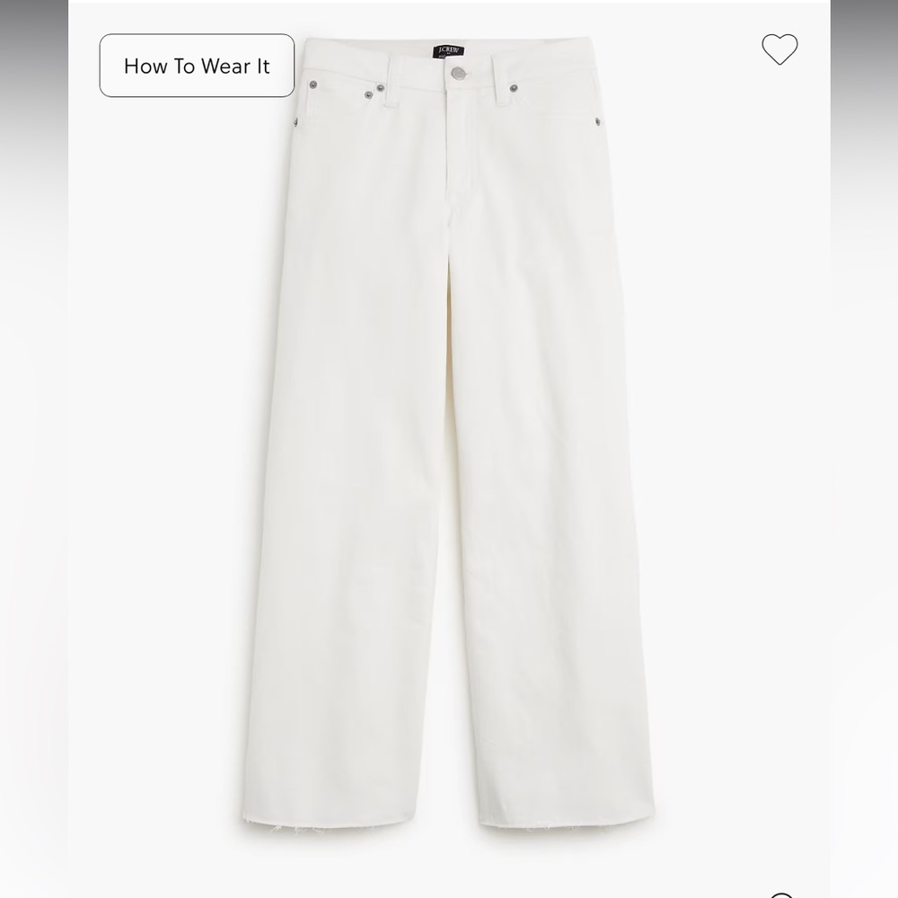 J. Crew Curvy wide-leg cropped jean in all-day stretch